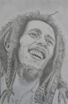 Dessin de Bob Marley