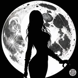Silhouette d’une femme - Lune