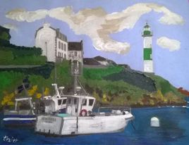 PORT GARREC Le phare de Doelan Bretagne Finistere Sud ( Clohars- Carnoet)