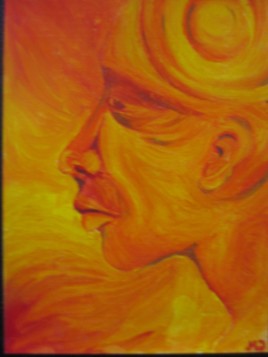 mini autoportrait orange