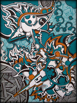 Marqueurs sur toile 2