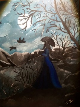 Jeune femme en promenade