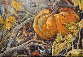 Citrouille dans un champ