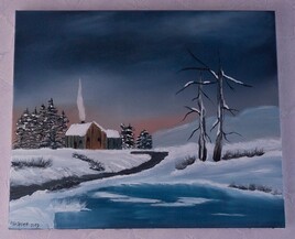 Le chalet sous la neige