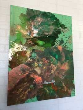 Tableau abstrait bleu