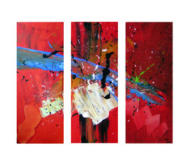 Triptyque intitul&eacute; "Surtout ne touchons &agrave; rien pour le moment ..."