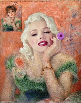 Marilyn revisite Jeanne Samary d'Auguste Renoir