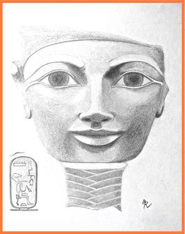 Hatchepsout pharaon et femme  / Drawing : Hatchepsout, a pharaon and a woman
