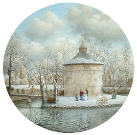 Le Pigeonnier du Château de la Preuille sous la neige