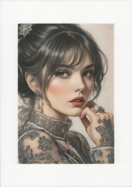 Jean-Michel CALAS - Portrait de femme.