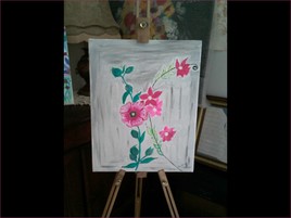 ROSE TREMIERE ET FLEURS DE LYS