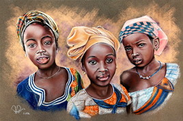 3 écolières au Mali