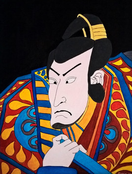 Samoura&iuml; Peinture acrylique 50x65 cm