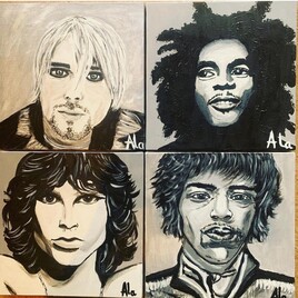 Quadryptique noir et blanc