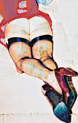 Femme ayant relevé sa robe 2