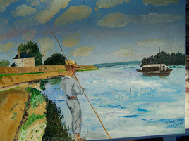 Pêcheur en bord de Loire