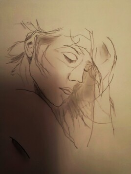 Endormie derri&egrave;re la porte...