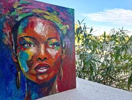 Femme Africaine Color&eacute;e