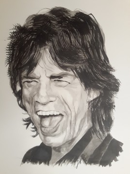 Mick Jagger (encre de chine)