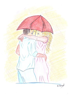 L'amour sous un parapluie !