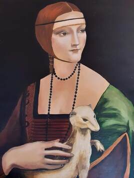 La Dame à l'hermine, d'après Da Vinci La Dame à l'hermine, d'après Da Vinci