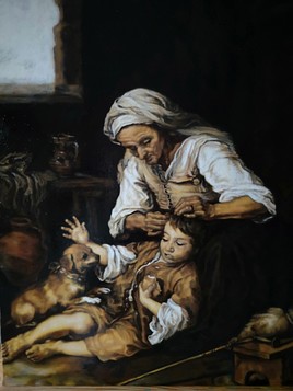 La chercheuse de poux d'apr&egrave;s Murillo