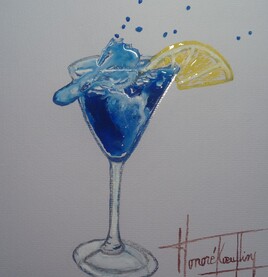 Hyperréalisme, blue cocktail