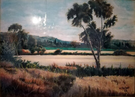 Paysage  Skikda, apr&egrave;s la moisson , au  lieu dit "Bantous"