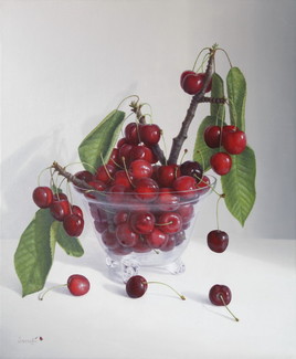 La coupe de cerises, (46cm x 38cm) 8F, VENDUE