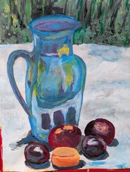 Nature morte pot bleu