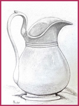 Une cruche ronde / Drawing A curve shaped jug