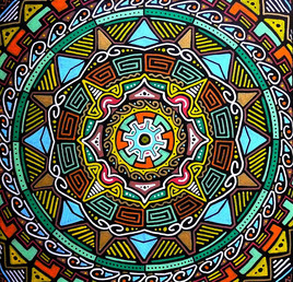 Mandala, acrylique sur toile