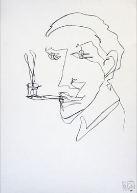 le fumeur &agrave; la pipe