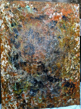 Sans titre peinrure instinctive avec la main