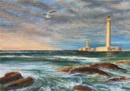 Phare de Gatteville &agrave; la lumi&egrave;re du soir