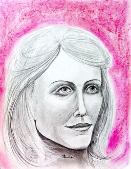 Portrait d’une jeune femme Coralie / Drawing Portrait of a young woman Coralie