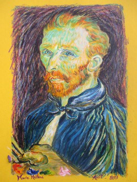 Autoportrait à la palette (de Vincent Van Gogh)