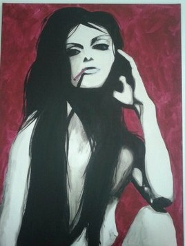 femme &agrave; la cigarette