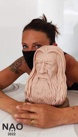 Sculpture de Gandalf brut