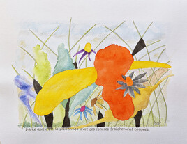 Parce que c'est le printemps avec ces fleures fraichement coup&eacute;es