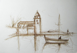 Esquisse pour le port de Collioure