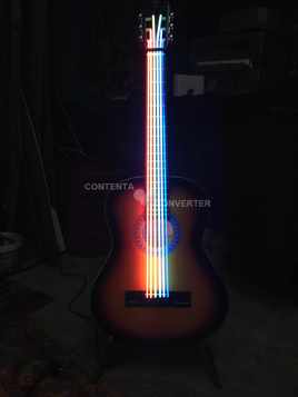 Guitare avec cordes en N&eacute;on