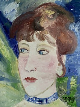 D'après "La jeune fille au bal" de B. Morisot