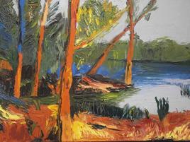 Paysage &agrave; l'&eacute;tang