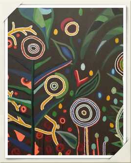 peinture d'inspiration aborig&egrave;ne