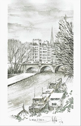 il neige &agrave; Paris