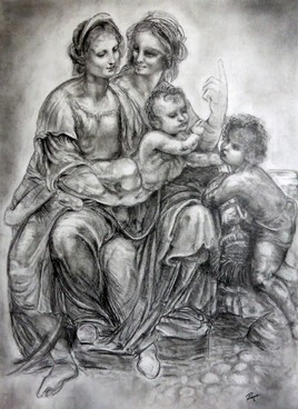 La sainte Anne de Leonard de vinci