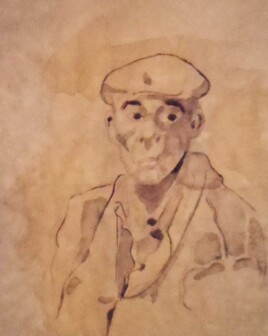 autoportrait technique mixte