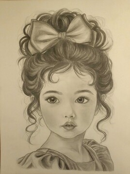 Demoiselle au crayon