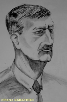 Portrait homme moustachu